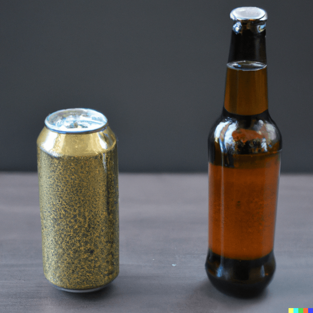 Vergleich Bier aus der Dose und Bier aus der Flasche